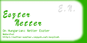 eszter netter business card